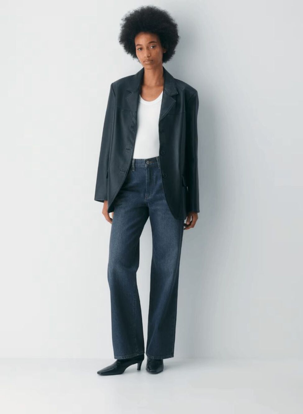 Aritzia Denim Forum Blue The Farrah Hi-Rise Wide Leg Jeans Women's Size 31
